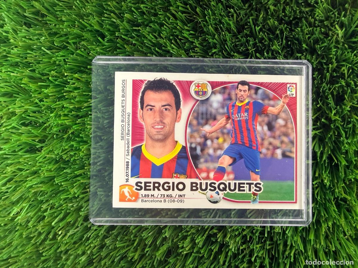 Cromos de f&uacute;tbol: N&ordm; 9 Sergio Busquets FC Barcelona Liga Este 14 15