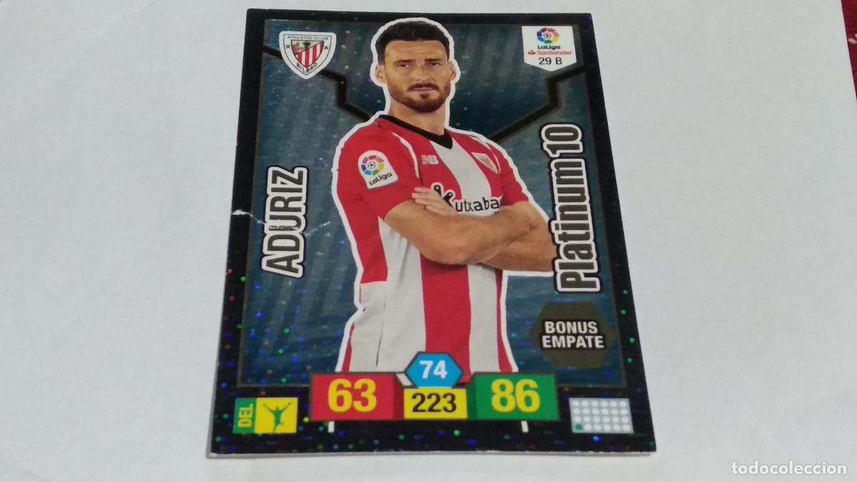 Cromos de f&uacute;tbol: 29 B ADURIZ PLATINUM 10 DEL ATHLETIC CLUB DE BILBAO 2018 2019 ADRENALYN XL PANINI 18 19