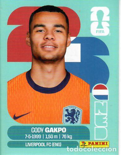 Cromos de f&uacute;tbol: CROMO PANINI MUNDIAL WORLD CUP 2026 - NED20 NED 20 - GAKPO - PA&Iacute;SES BAJOS