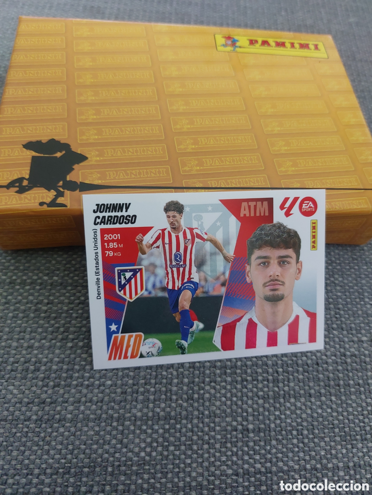 Cromos de f&uacute;tbol: 16 JOHNNY CARDOSO ATLETICO DE MADRID LIGA ESTE 2025 2026 PANINI 25 26