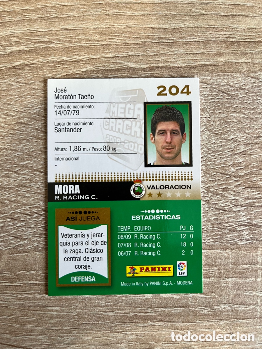 Cromos de f&uacute;tbol: 204 MORA MEGACRACKS MGK 2009 2010 09 10 RACING DE SANTANDER