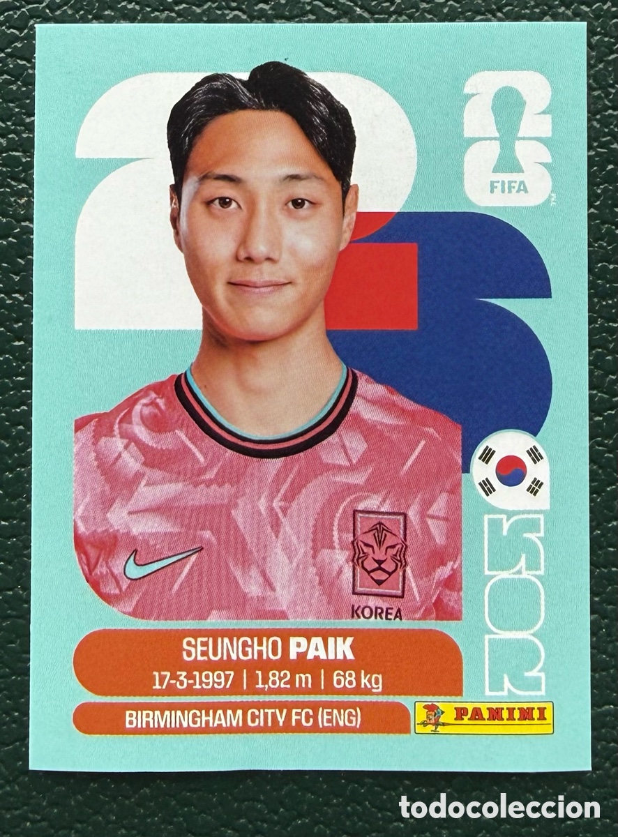 Fu&szlig;ball-Sticker: KOR 14 SEUNGHO PAIK COREA DEL SUR CROMOS ALBUM FIFA WORLD CUP MUNDIAL 2026 PANINI