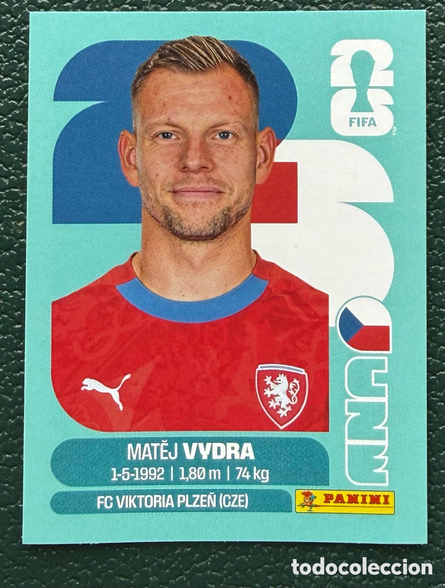 Football Stickers: CZE 15 MATEJ VYDRA REPUBLICA CHECA CROMOS ALBUM FIFA WORLD CUP MUNDIAL 2026 PANINI