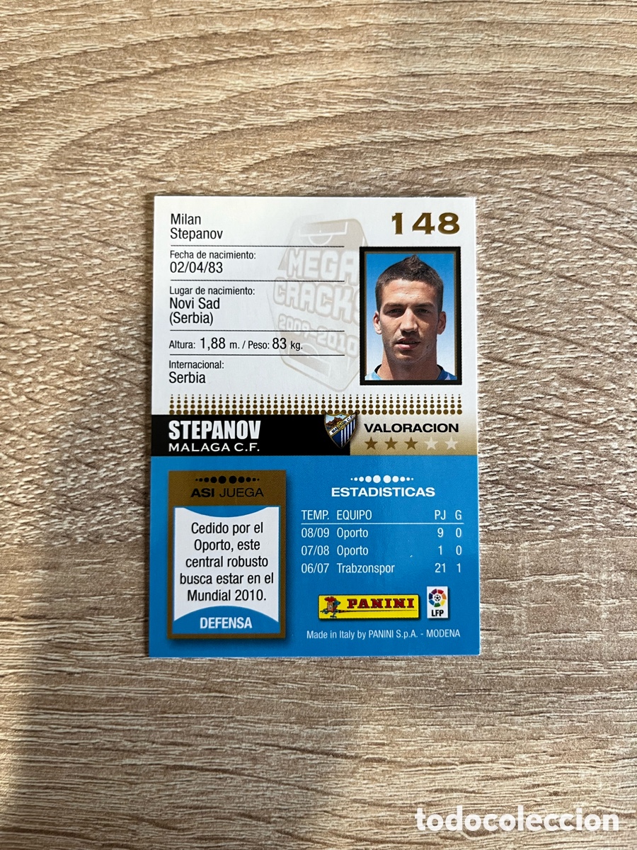 Cromos de f&uacute;tbol: 148 STEPANOV MEGACRACKS MGK 2009 2010 09 10 M&Aacute;LAGA