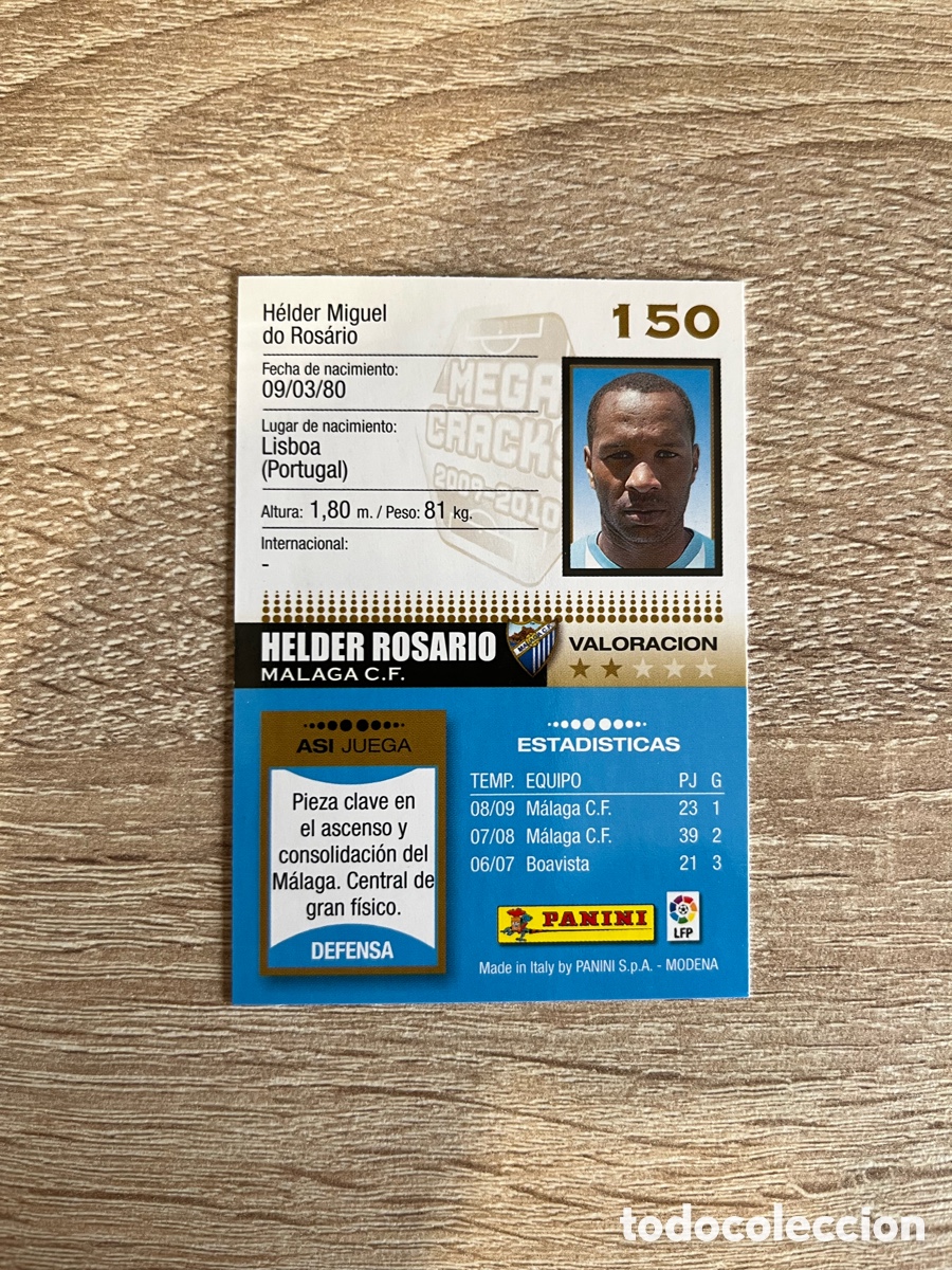 Cromos de f&uacute;tbol: 150 HELDER ROSARIO MEGACRACKS MGK 2009 2010 09 10 M&Aacute;LAGA