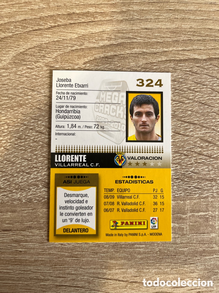 Cromos de f&uacute;tbol: 324 LLORENTE MEGACRACKS MGK 2009 2010 09 10 VILLARREAL