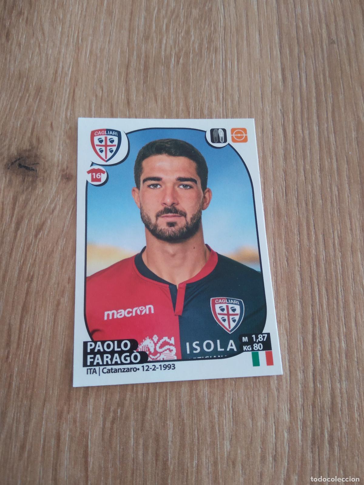 Cromos de f&uacute;tbol: 105 PAOLO FARAGO CAGLIARI CROMO FUTBOL PANINI LIGA ITALIA 2017-2018 CALCIATORI 17-18