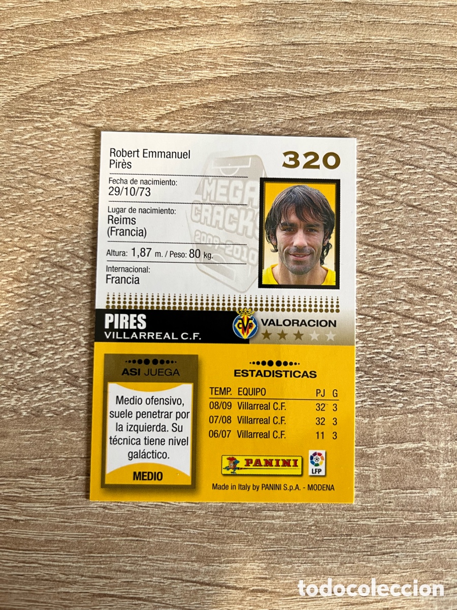 Cromos de f&uacute;tbol: 320 PIRES MEGACRACKS MGK 2009 2010 09 10 VILLARREAL