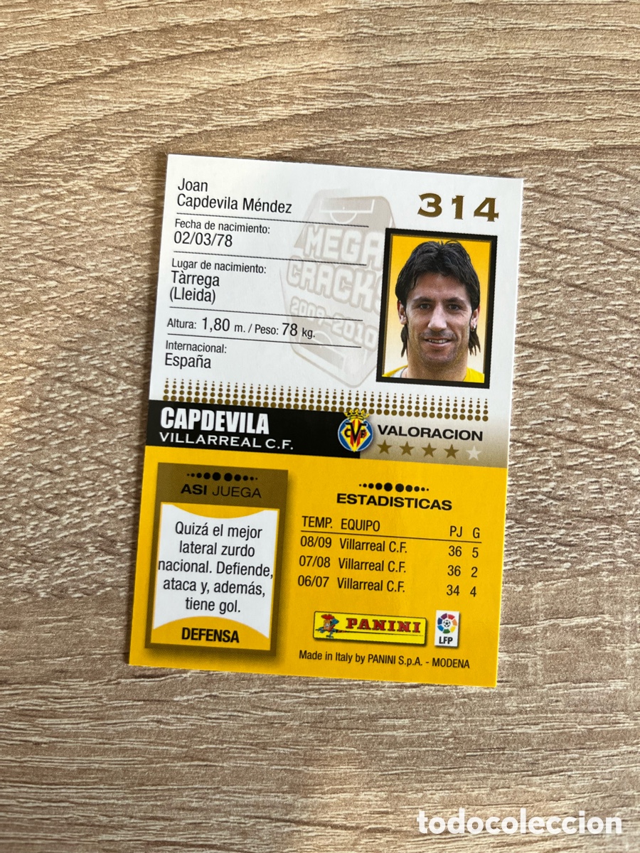 Cromos de f&uacute;tbol: 314 CADEPVILLA MEGACRACKS MGK 2009 2010 09 10 VILLARREAL
