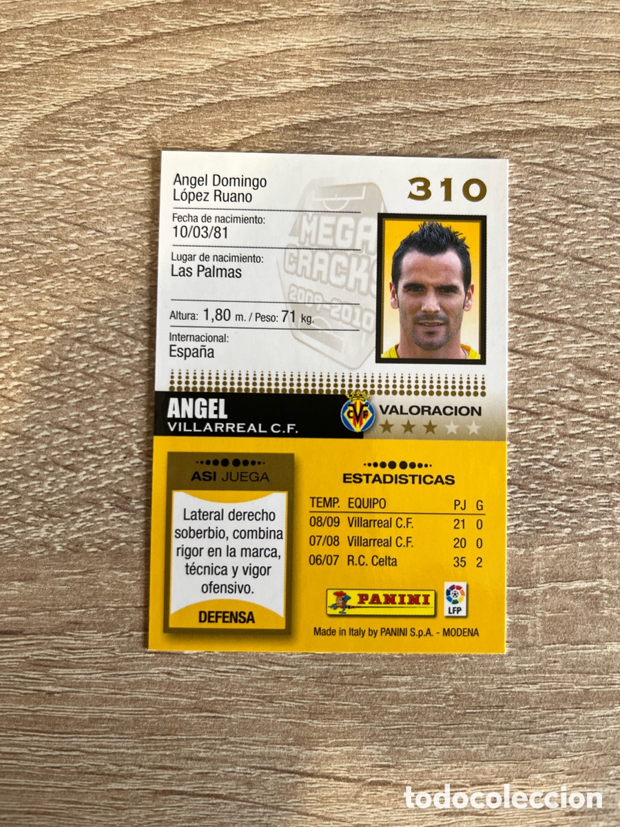 Cromos de f&uacute;tbol: 310 &Aacute;NGEL MEGACRACKS MGK 2009 2010 09 10 VILLARREAL