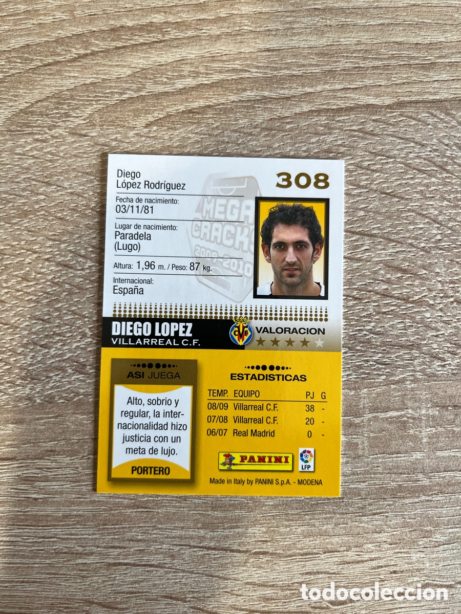 Cromos de f&uacute;tbol: 308 DIEGO L&Oacute;PEZ MEGACRACKS MGK 2009 2010 09 10 VILLARREAL