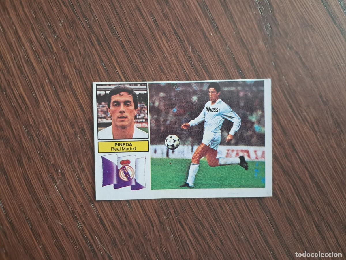 Cromos de f&uacute;tbol: cromo de futbol, ediciones Este, liga 82-83, Pineda, Real Madrid, sin pegar.