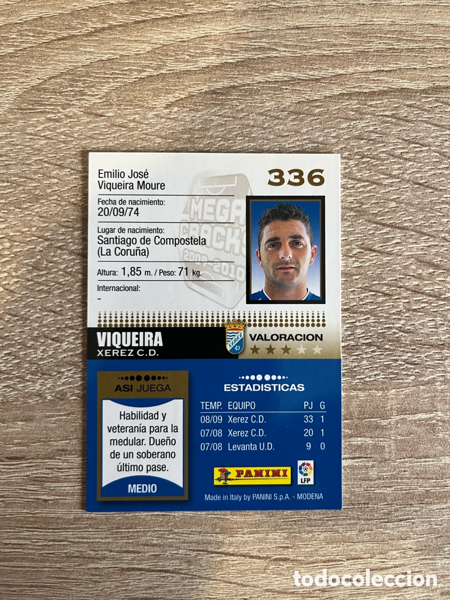 Cromos de f&uacute;tbol: 336 VIQUEIRA MEGACRACKS MGK 2009 2010 09 10 XEREZ