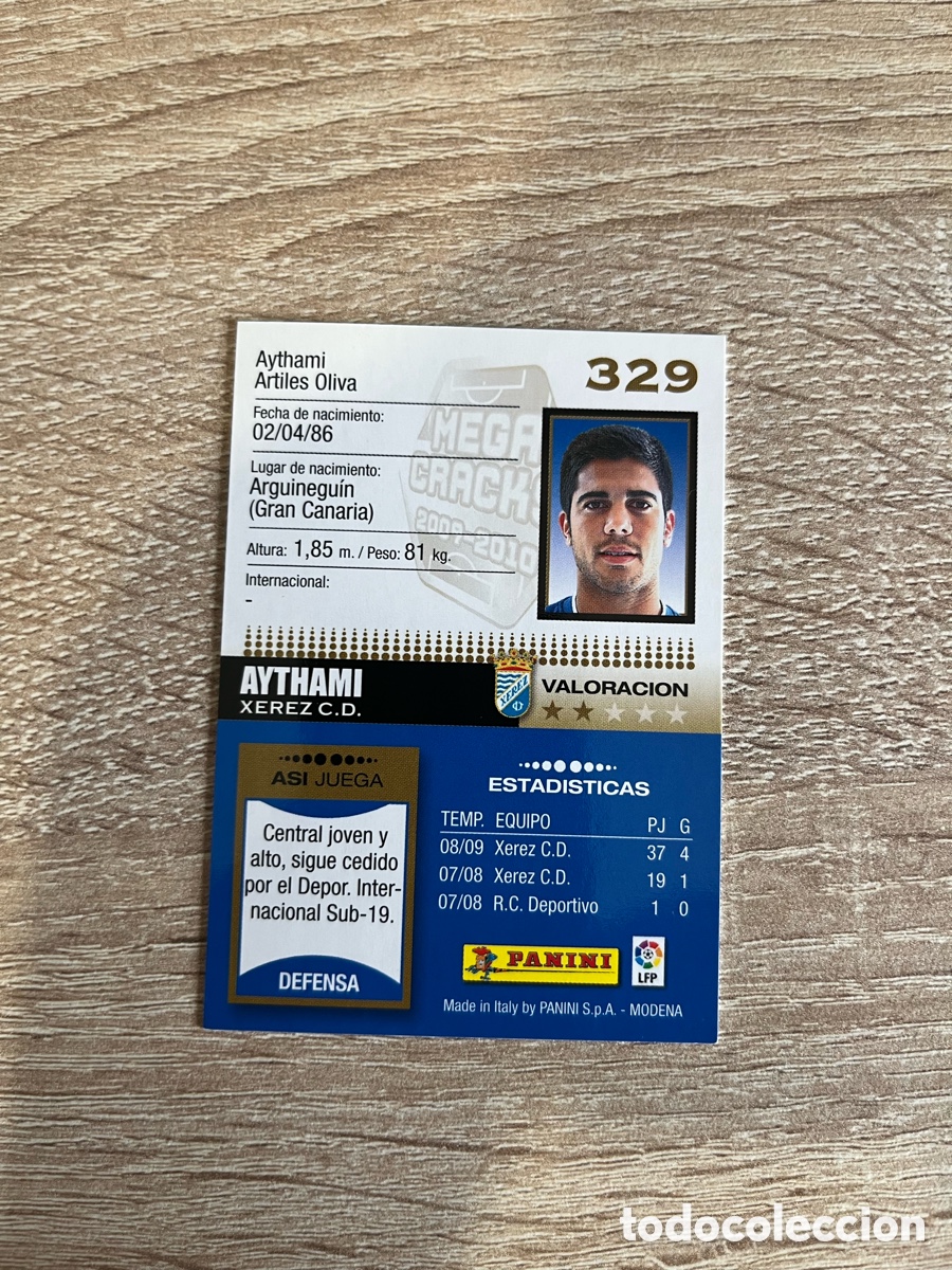Cromos de f&uacute;tbol: 329 AYTHAMI MEGACRACKS MGK 2009 2010 09 10 XEREZ