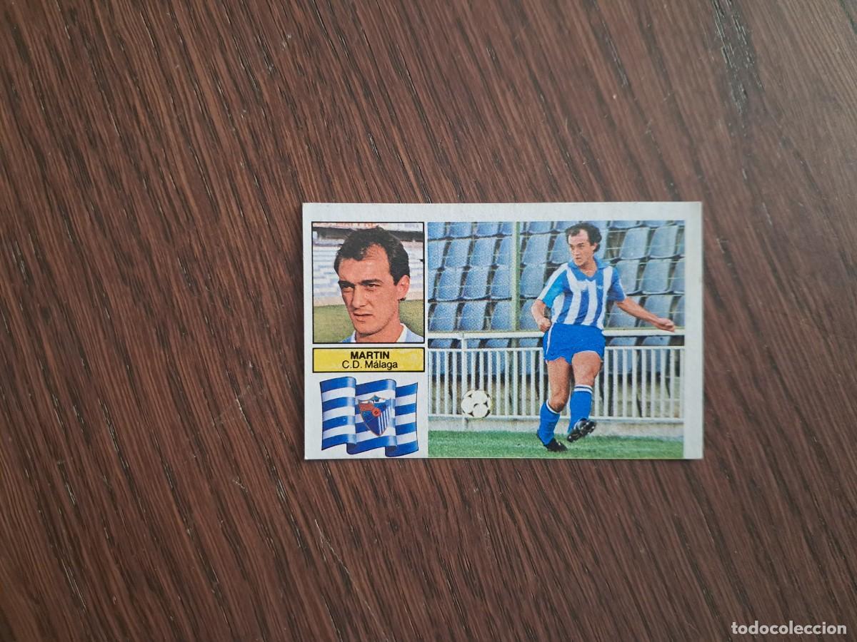 Cromos de f&uacute;tbol: cromo de futbol, ediciones Este, liga 82-83, Mart&iacute;n, C.D. M&aacute;laga, sin pegar.