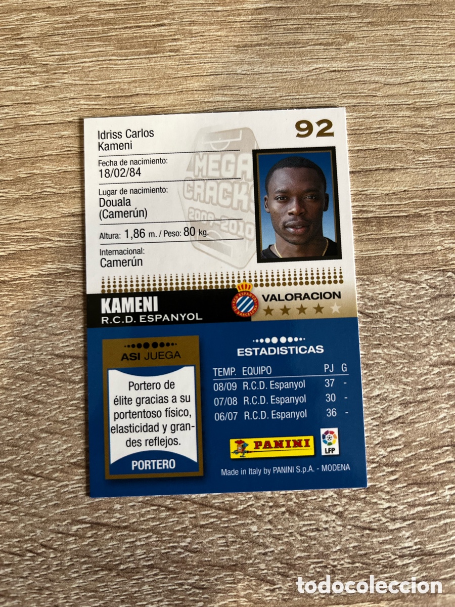 Cromos de f&uacute;tbol: 92 KAMENI MEGACRACKS MGK 2009 2010 09 10 RCD ESPA&Ntilde;OL ESPANYOL