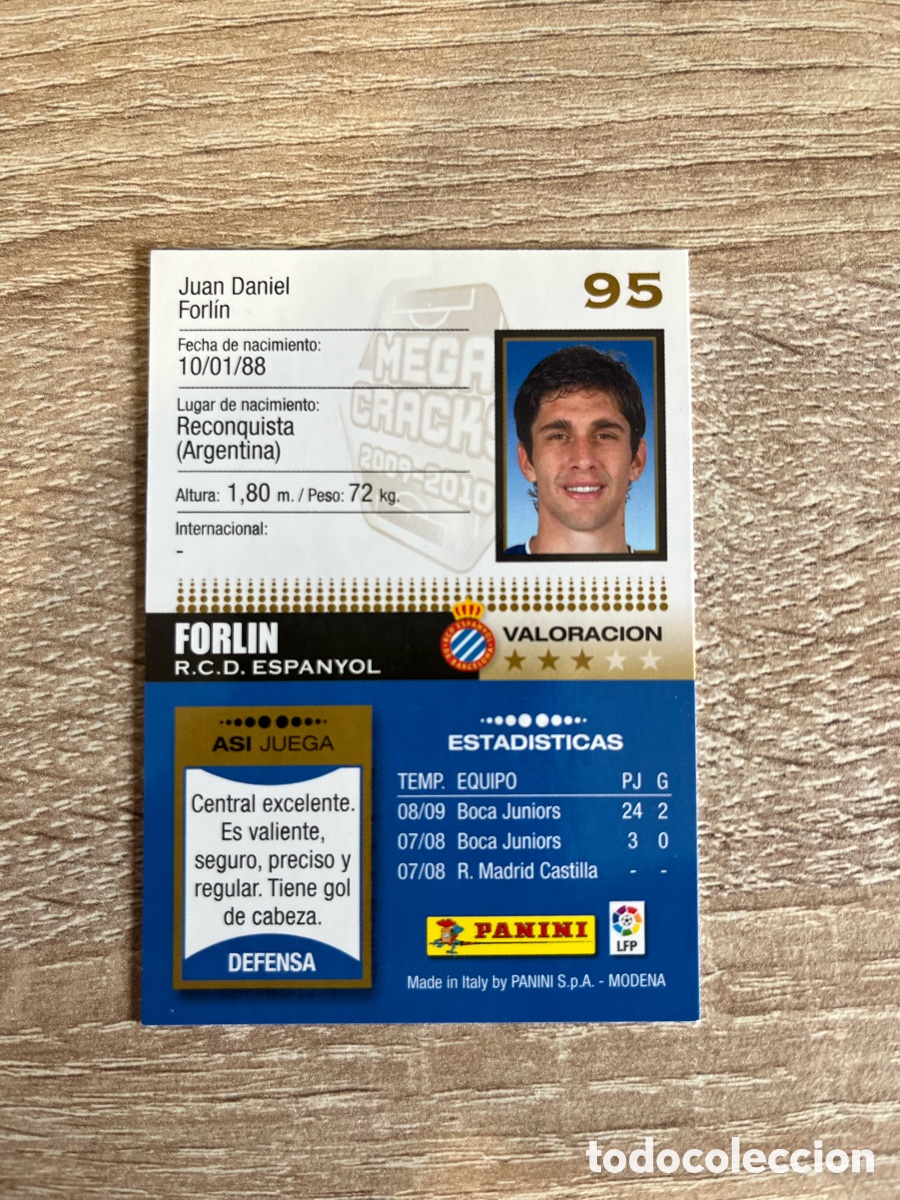 Cromos de f&uacute;tbol: 95 FORLIN MEGACRACKS MGK 2009 2010 09 10 RCD ESPA&Ntilde;OL ESPANYOL