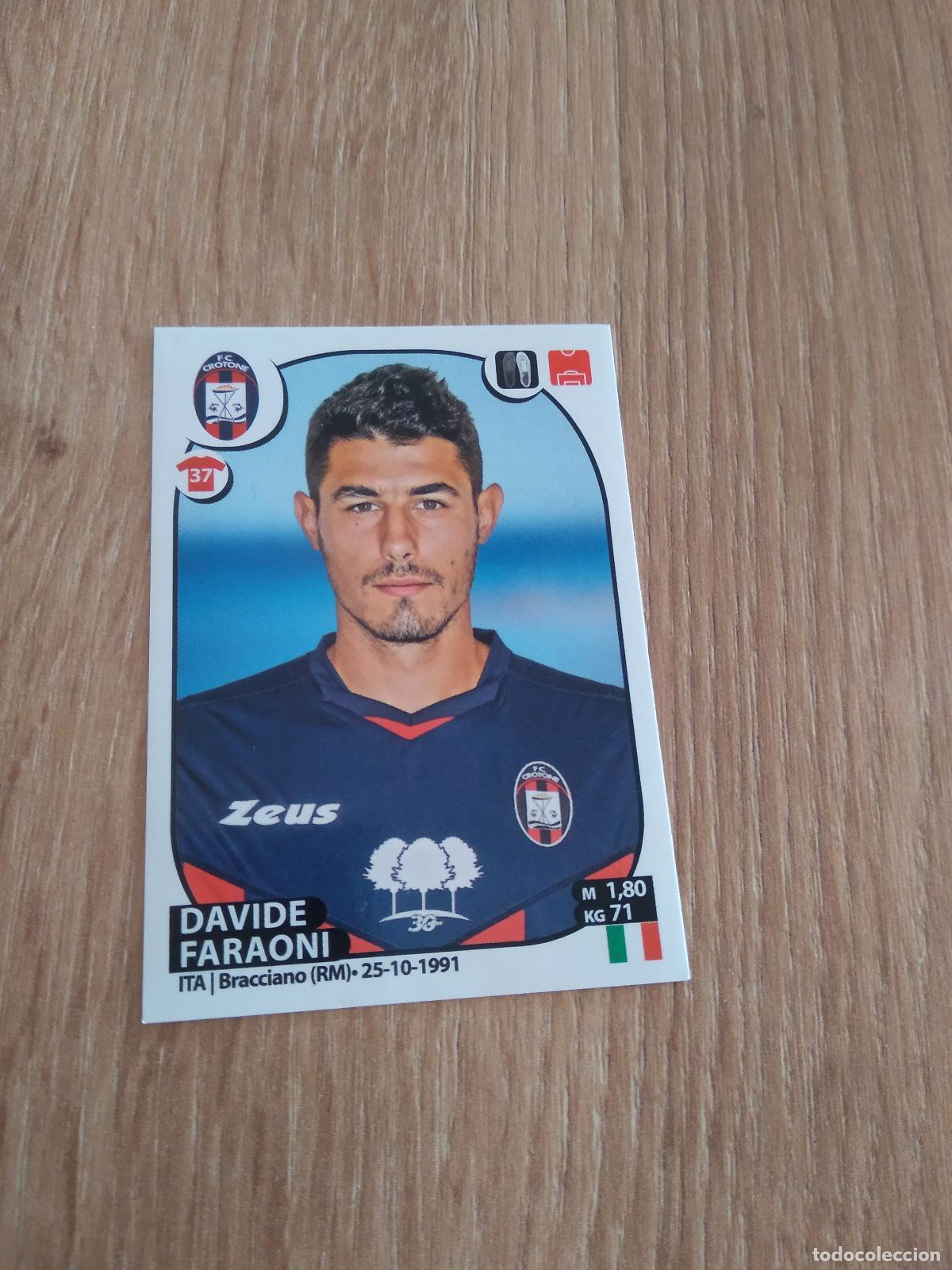 Cromos de f&uacute;tbol: 156 DAVIDE FARAONI CROTONE CROMO FUTBOL PANINI LIGA ITALIA 2017-2018 CALCIATORI 17-18