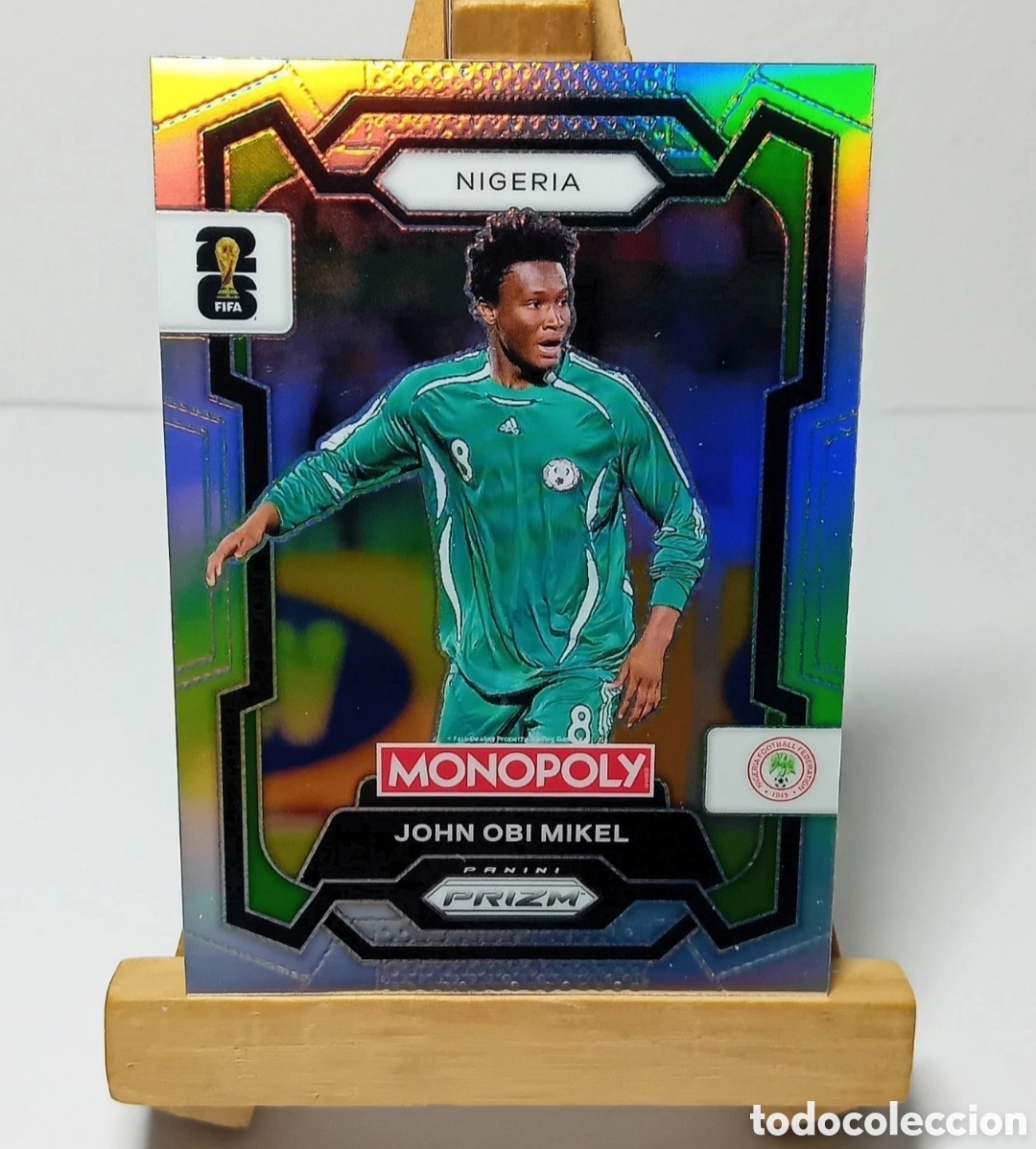 Cromos de f&uacute;tbol: JOHN OBI MIKEL 2026 NIGERIA SILVER MONOPOLY PRIZM PANINI.
