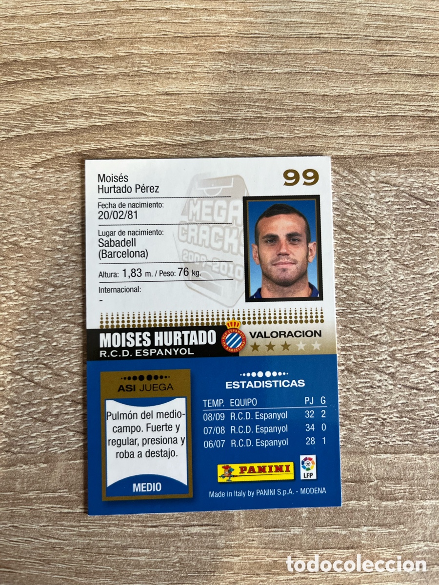 Cromos de f&uacute;tbol: 99 MOISES HURTADO MEGACRACKS MGK 2009 2010 09 10 RCD ESPA&Ntilde;OL ESPANYOL