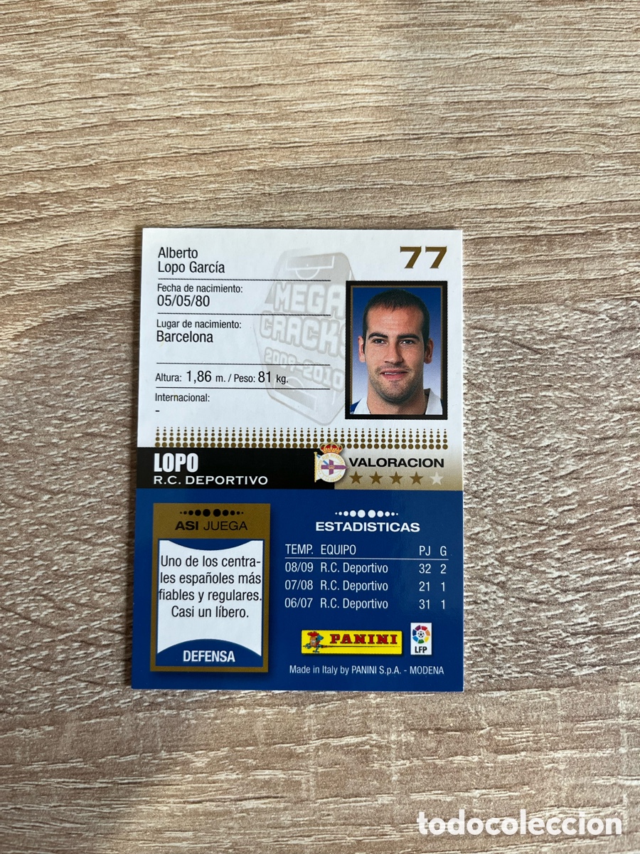 Cromos de f&uacute;tbol: 77 LOPO MEGACRACKS MGK 2009 2010 09 10 DEPORTIVO CORU&Ntilde;A