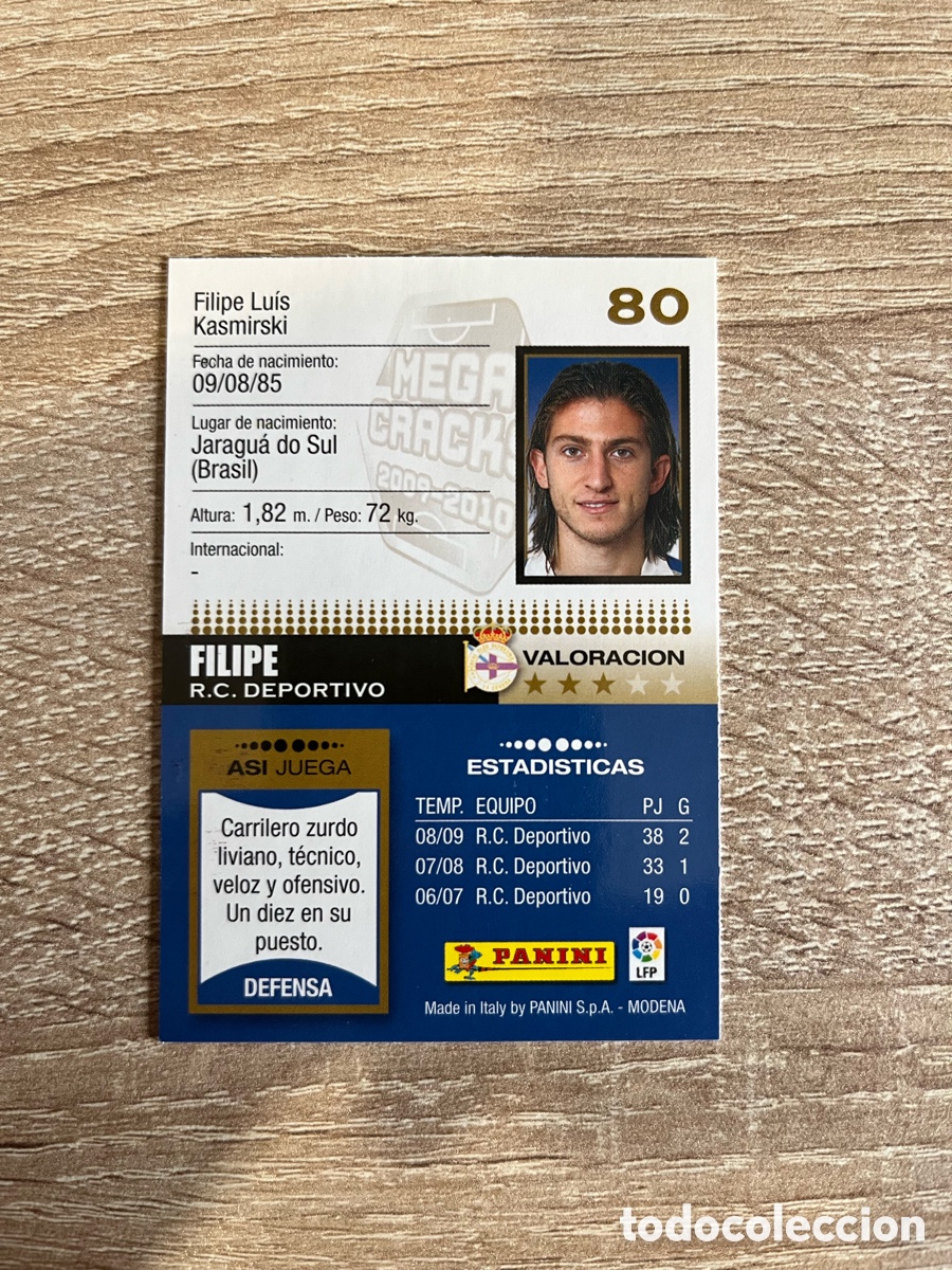 Cromos de f&uacute;tbol: 80 FILIPE MEGACRACKS MGK 2009 2010 09 10 DEPORTIVO CORU&Ntilde;A