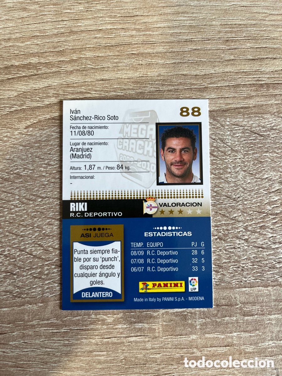 Cromos de f&uacute;tbol: 88 RIKI MEGACRACKS MGK 2009 2010 09 10 DEPORTIVO CORU&Ntilde;A