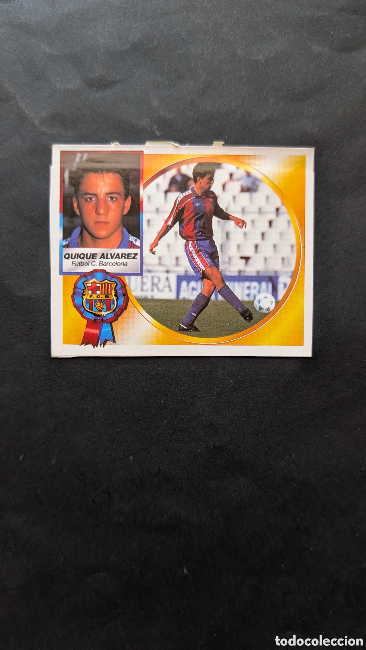 Cromos de f&uacute;tbol: QUIQUE &Aacute;LVAREZ BARCELONA COLOCA LIGA ESTE 1994/95 94 95 RECORTADO