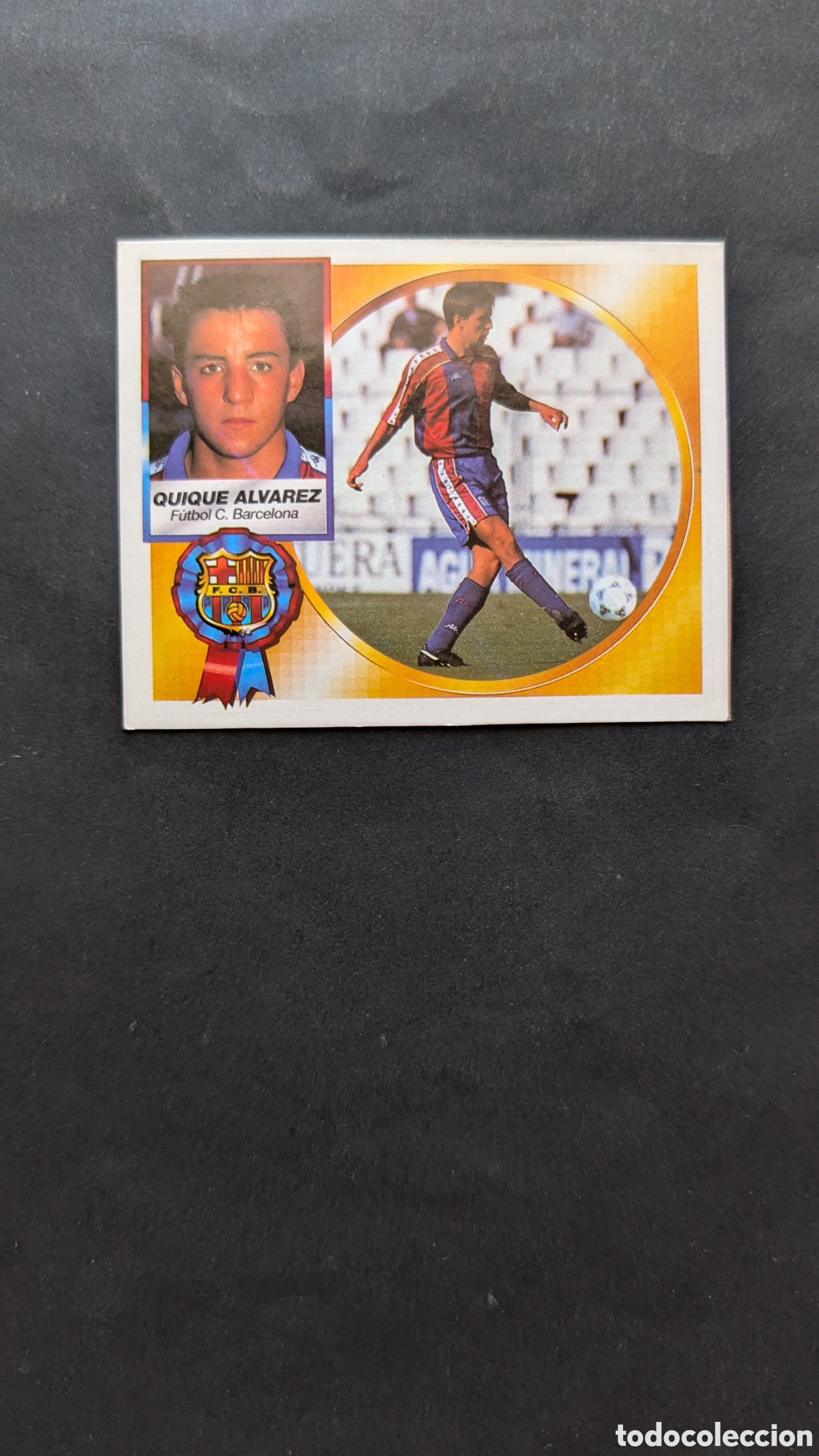 Cromos de f&uacute;tbol: QUIQUE &Aacute;LVAREZ BARCELONA COLOCA LIGA ESTE 1994/95 94 95 RECORTADO