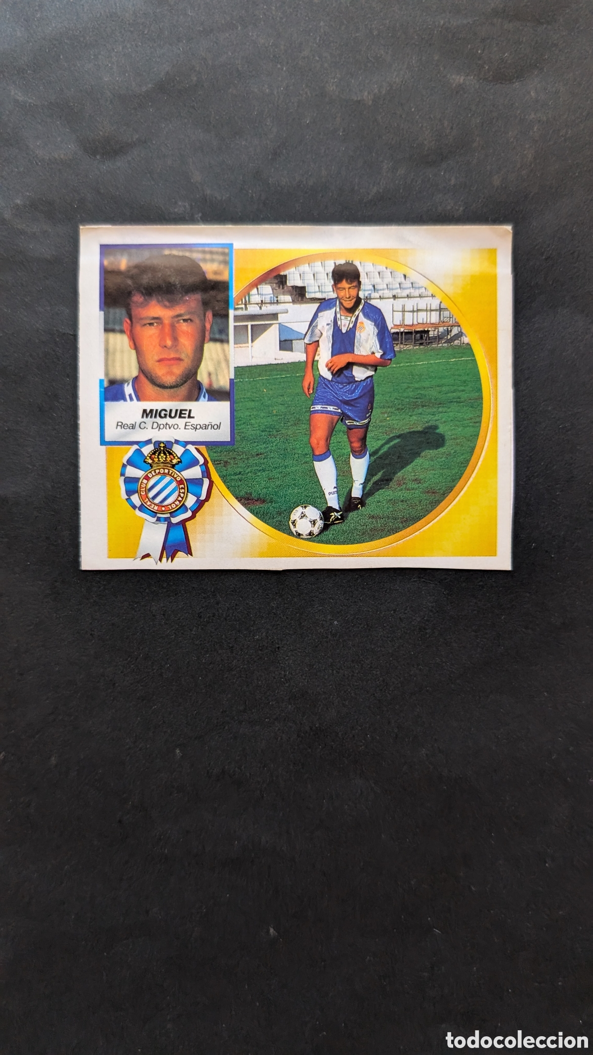 Cromos de f&uacute;tbol: MIGUEL ESPA&Ntilde;OL COLOCA LIGA ESTE 1994/95 94 95 RECORTADO