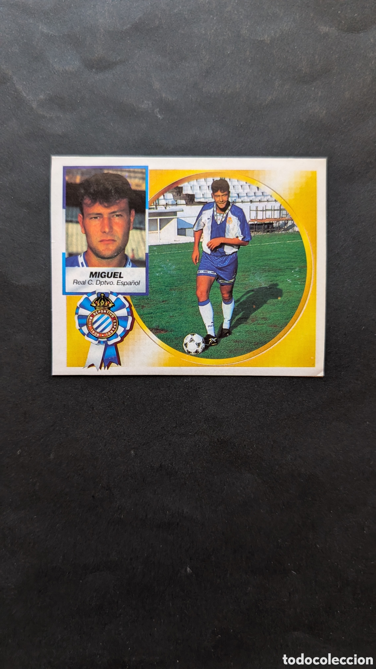 Cromos de f&uacute;tbol: MIGUEL ESPA&Ntilde;OL COLOCA LIGA ESTE 1994/95 94 95 RECORTADO