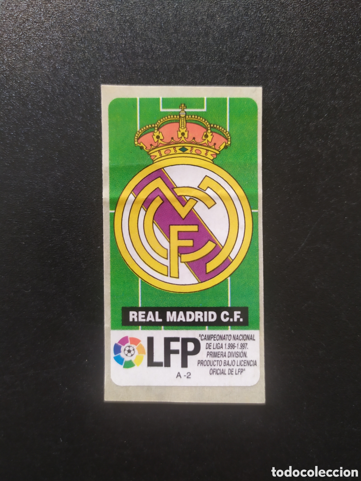 Cromos de f&uacute;tbol: Liga de las estrellas 1996 1997 96 97 chicles chicle Vidal escudo Real Madrid sin pegar