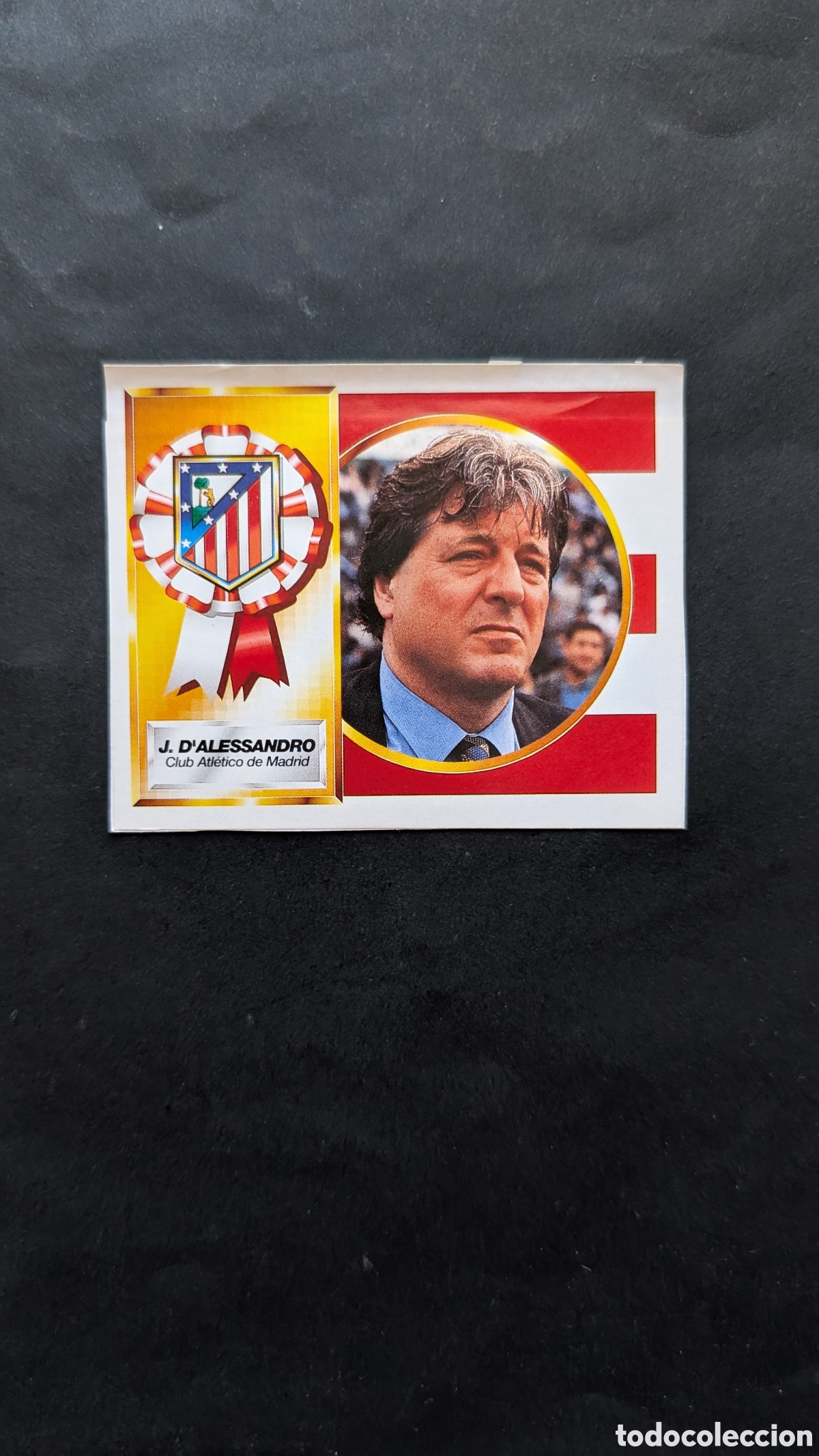 Cromos de f&uacute;tbol: JORGE D'ALESSANDRO ALESSANDRO ATLETICO MADRID ENTRENADOR COLOCA LIGA ESTE 1994/95 94 95 RECORTADO