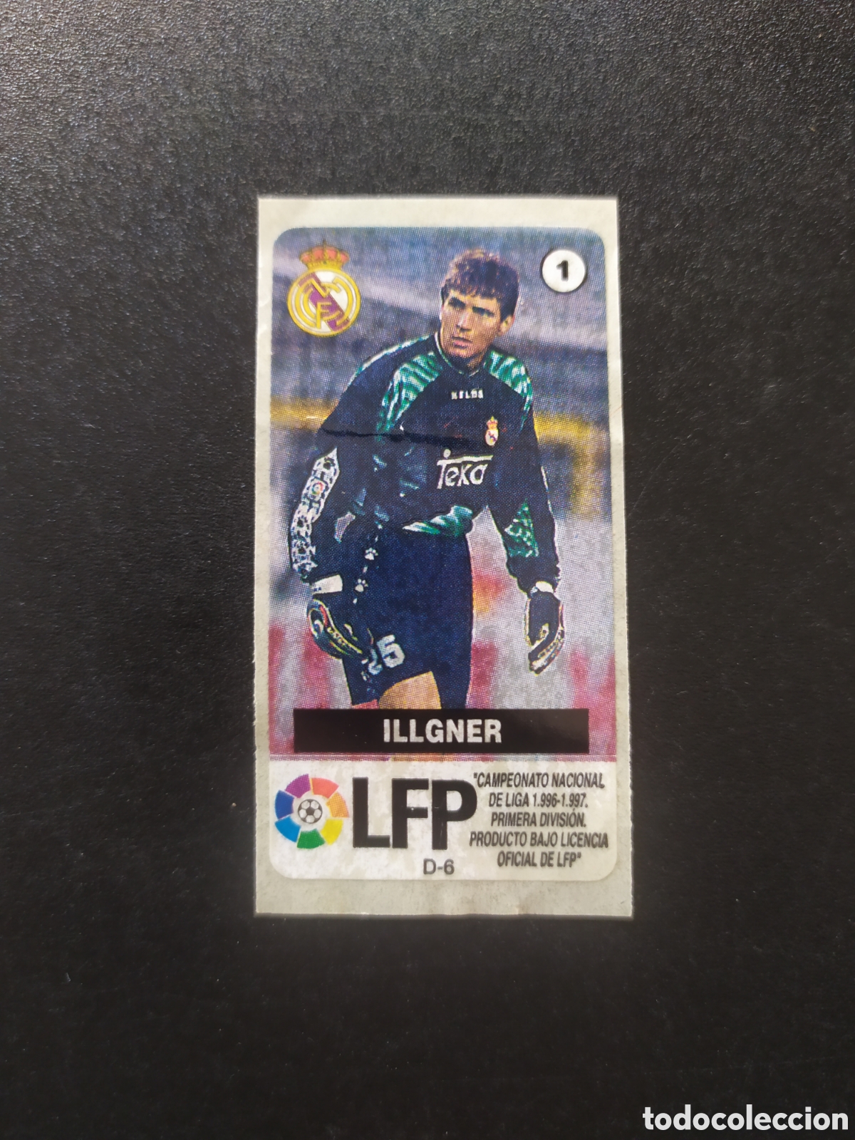 Cromos de f&uacute;tbol: Liga de las estrellas 1996 1997 96 97 chicles chicle Vidal Illgner n&deg; 1 Real Madrid sin pegar