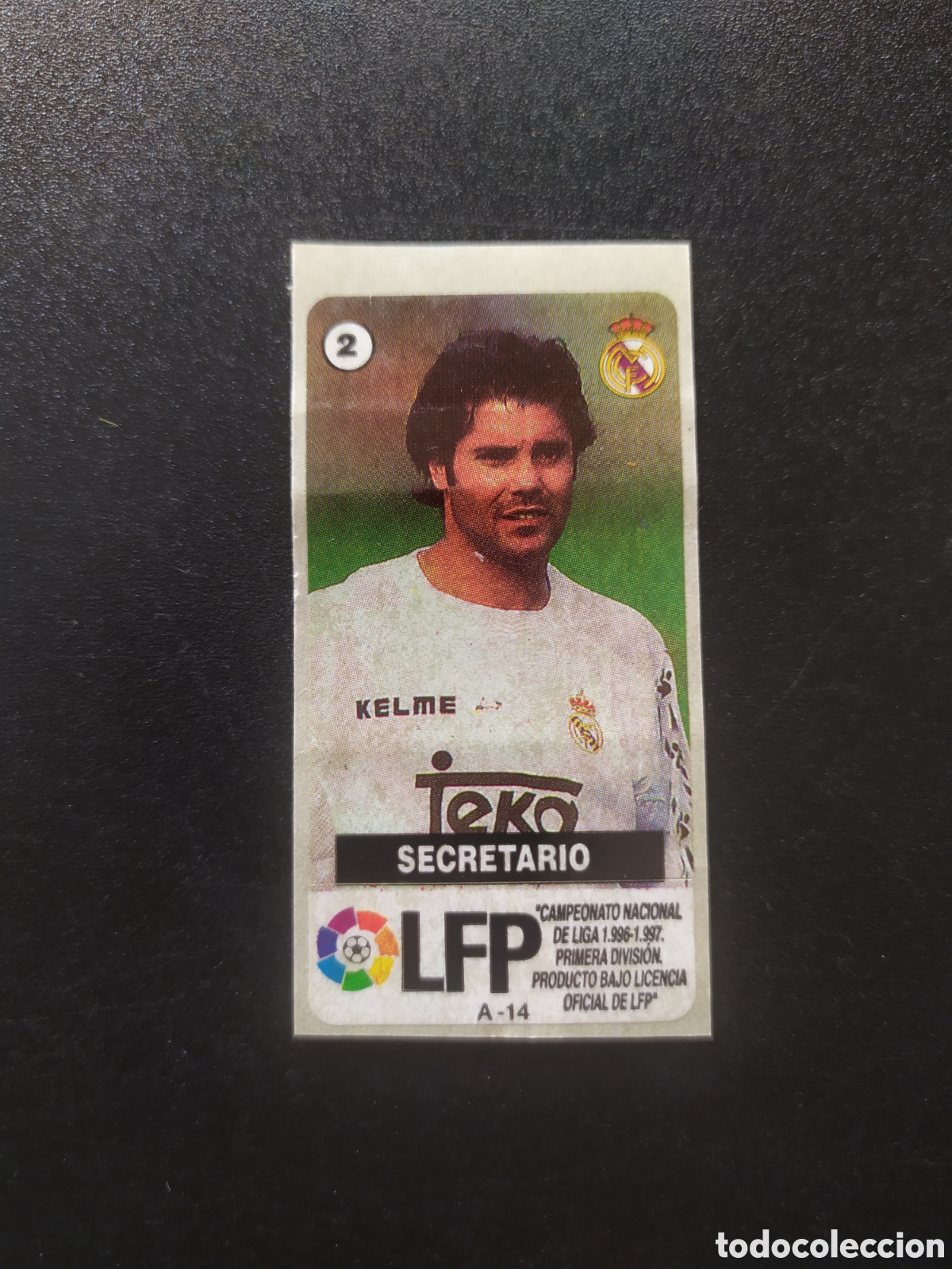 Cromos de f&uacute;tbol: Liga de las estrellas 1996 1997 96 97 chicles chicle Vidal Secretario n&deg; 2 Real Madrid sin pegar