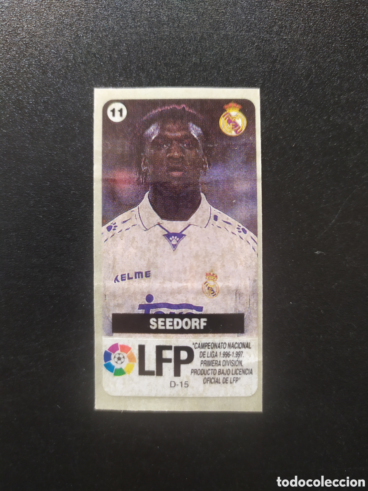 Cromos de f&uacute;tbol: Liga de las estrellas 1996 1997 96 97 chicles chicle Vidal Seedorf n&deg; 11 Real Madrid sin pegar