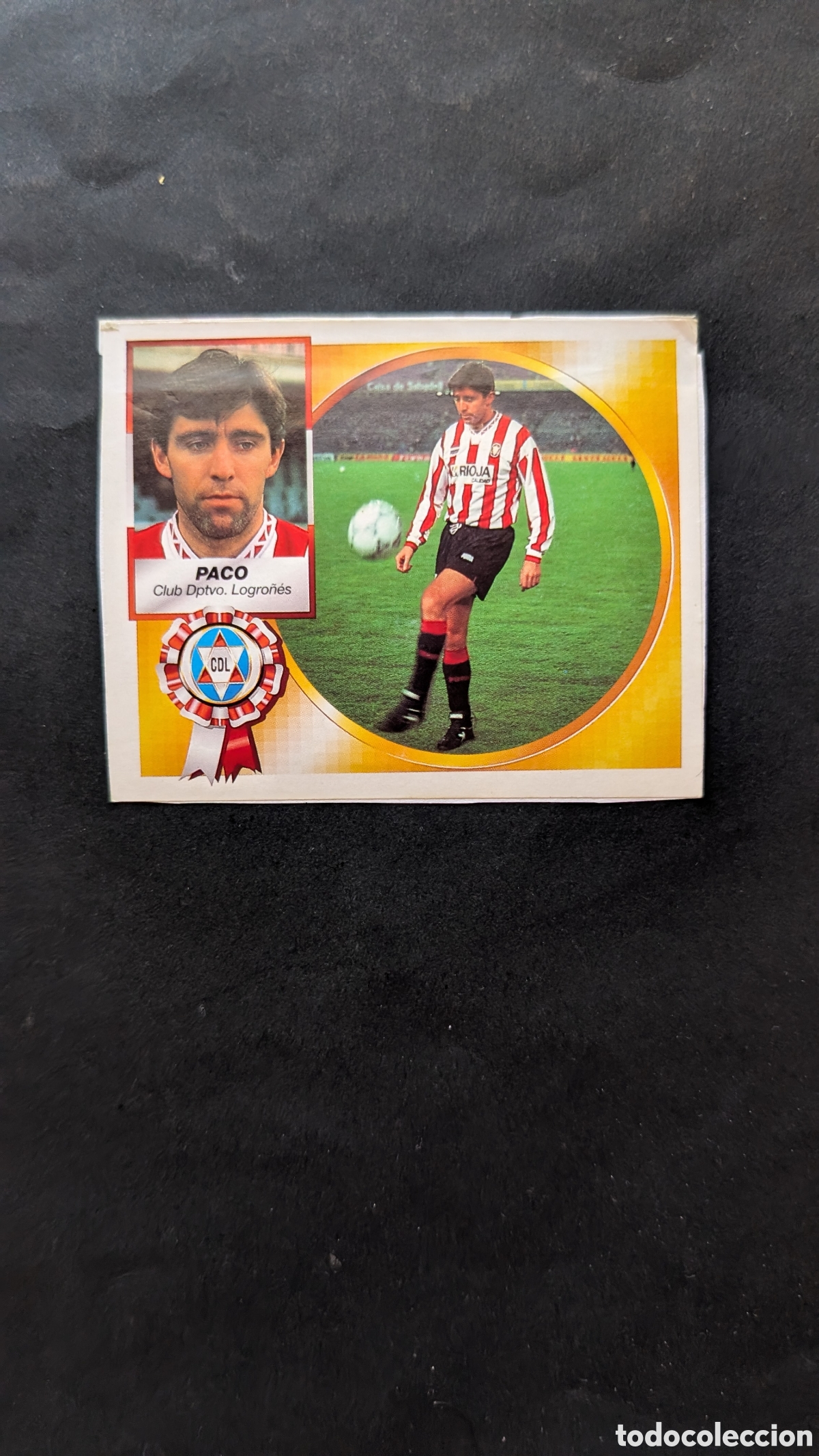 Cromos de f&uacute;tbol: PACO LOGRO&Ntilde;ES BAJA LIGA ESTE 1994/95 94 95 RECORTADO