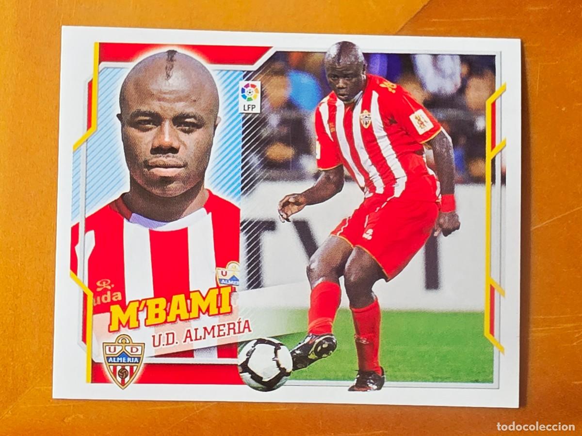 Cromos de f&uacute;tbol: 9 M'Bami, UD Almer&iacute;a, Panini Ediciones Liga Este 2010 2011 10 11 sin pegar