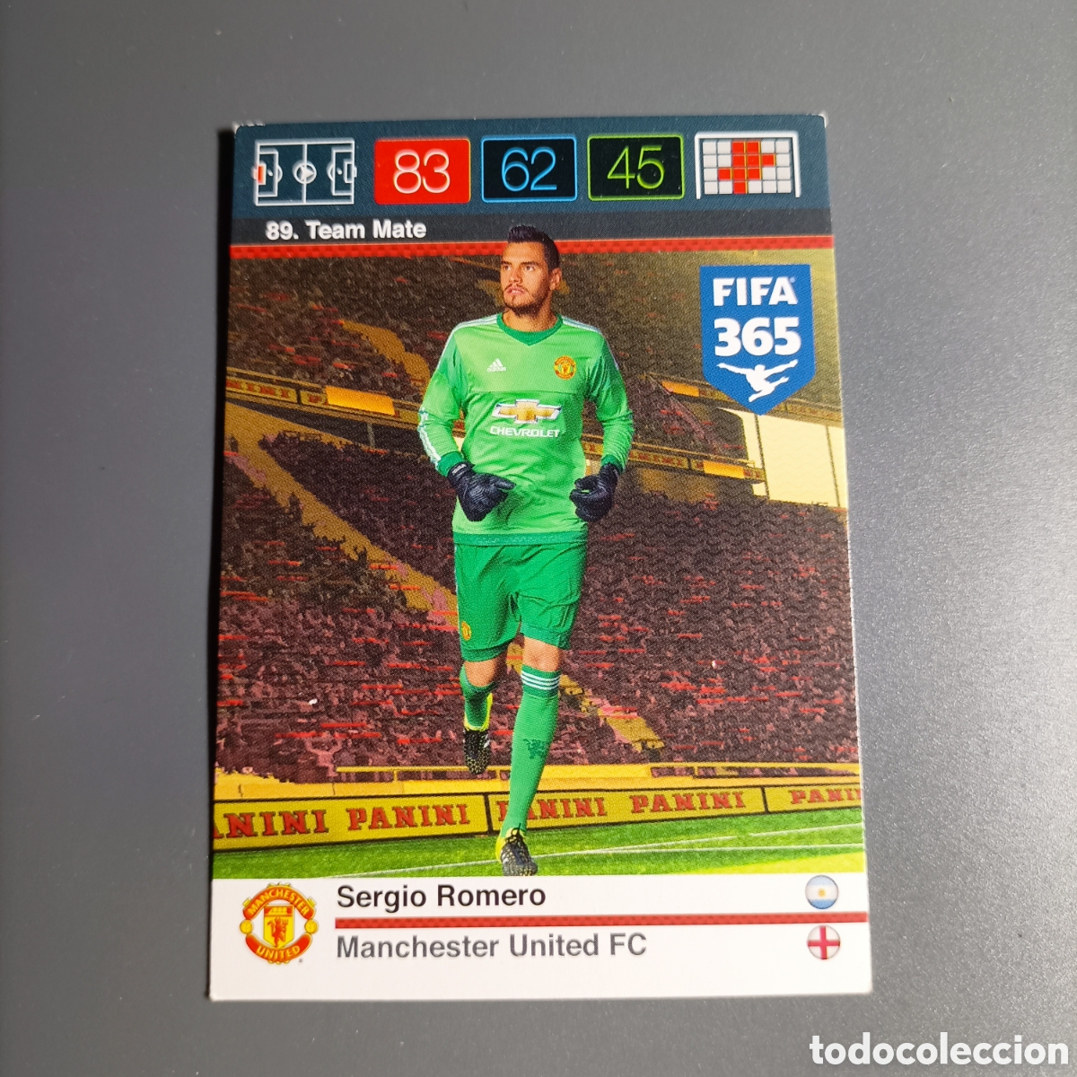 Cromos de f&uacute;tbol: CARD ADRENALYN XL FIFA 365 PANINI 2016 (MANCHESTER UNITED FC) №89 SERGIO ROMERO
