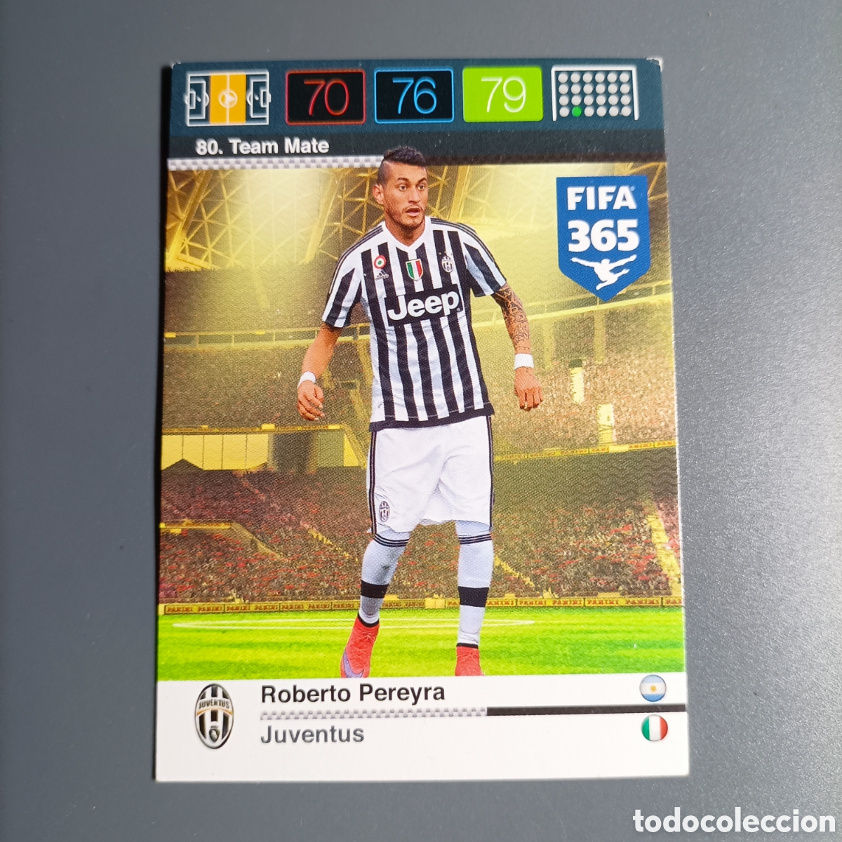 Cromos de f&uacute;tbol: CARD ADRENALYN XL FIFA 365 PANINI 2016 (JUVENTUS) №80 ROBERTO PEREYRA