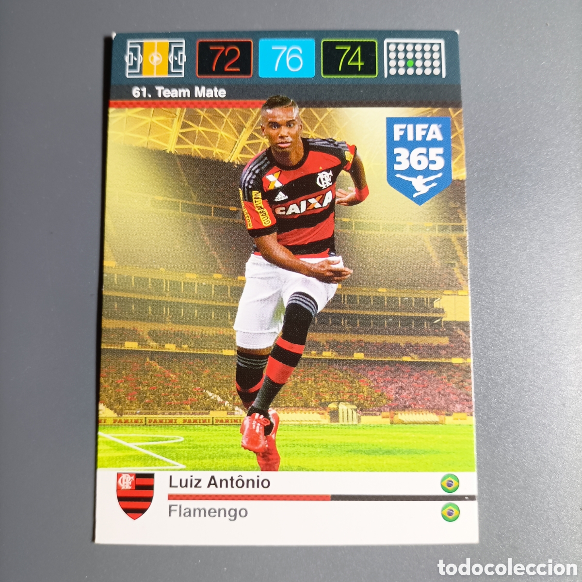 Cromos de f&uacute;tbol: CARD ADRENALYN XL FIFA 365 PANINI 2016 (FLAMENGO) №61 LUIZ ANTONIO