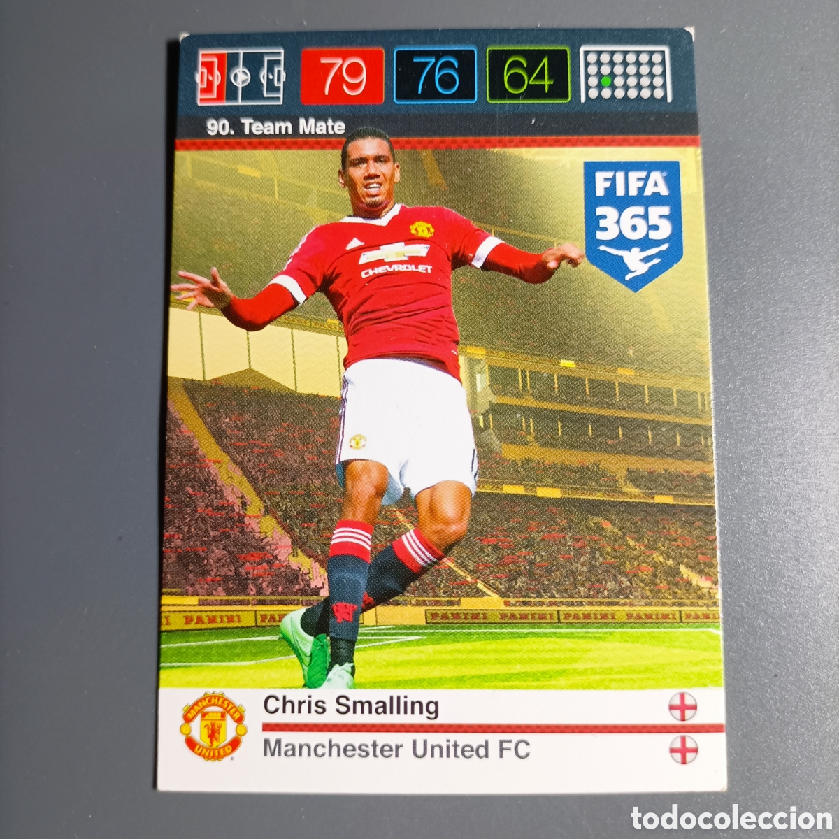 Cromos de f&uacute;tbol: CARD ADRENALYN XL FIFA 365 PANINI 2016 (MANCHESTER UNITED FC) №90 CHRIS SMALLING