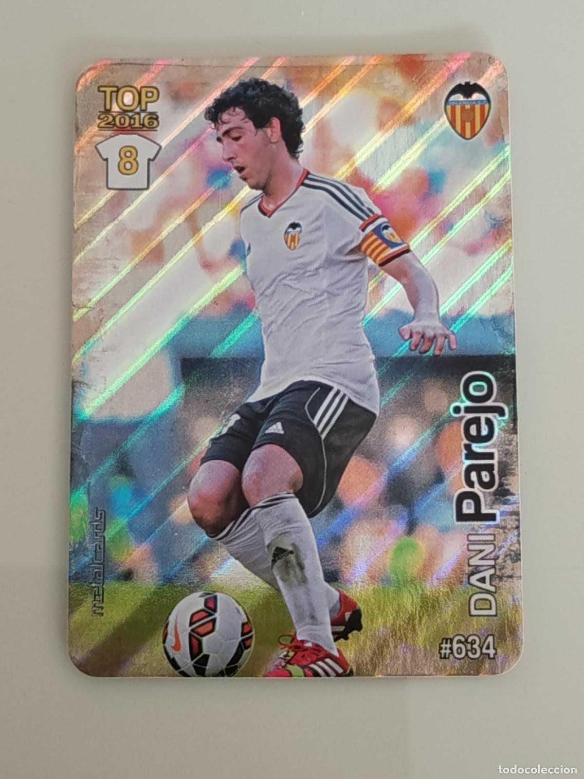 Cromos de f&uacute;tbol: 634 DANI PAREJO. VALENCIA C.F. RAYAS DIAGONAL. LAS FICHAS QUIZ DE LA LIGA 2016