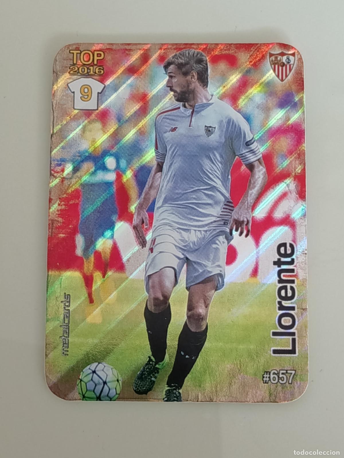 Cromos de f&uacute;tbol: 657 LLORENTE. SEVILLA FC. RAYAS DIAGONAL. LAS FICHAS QUIZ DE LA LIGA 2016