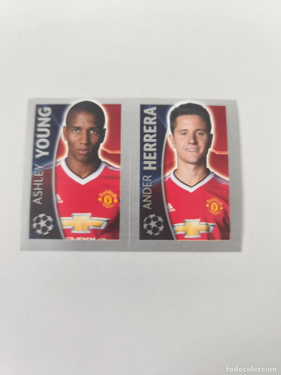 Cromos de f&uacute;tbol: STICKERS CHAMPIONS LEAGUE 16 17 2016 2017 TOPPS ASHLEY YOUNG ANDER HERRERA MANCHESTER UNITED 118 CJU