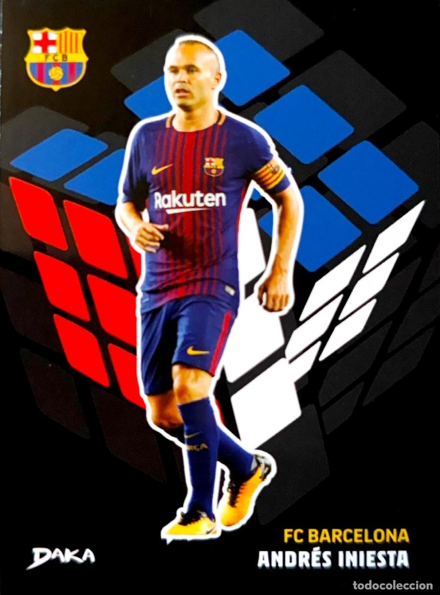 Cromos de f&uacute;tbol: GC-31 Andres Iniesta - FC Barcelona - Top Audience - Cubo Rubik - Daka 2025 2026 25 26