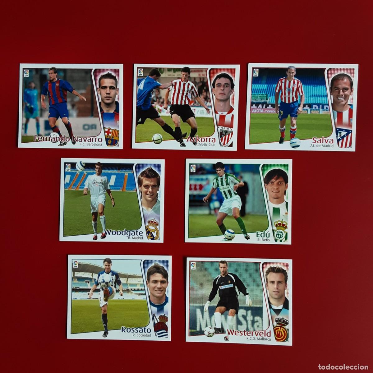 Cromos de f&uacute;tbol: LOTE 7 CROMOS LIGA 2004/2005 ESTE-NUNCA PEGADOS-RESERVADO