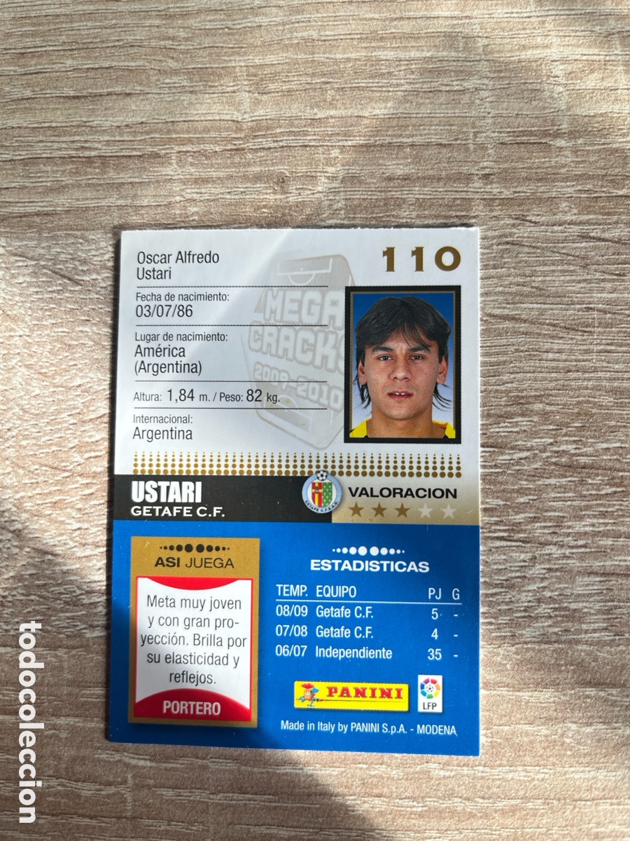 Cromos de f&uacute;tbol: 110 USTARI MEGACRACKS MGK 2009 2010 09 10 GETAFE