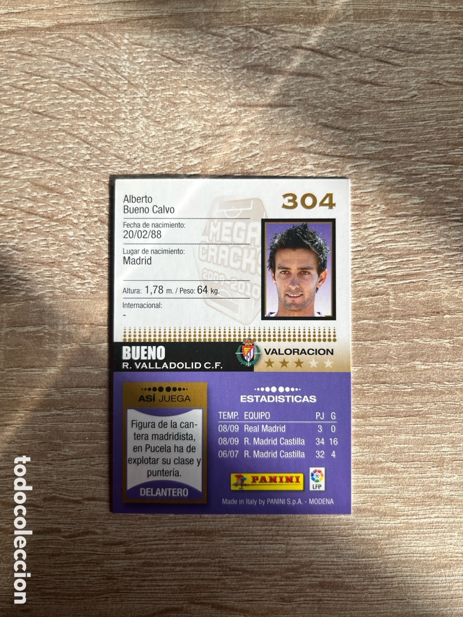 Cromos de f&uacute;tbol: 304 BUENO MEGACRACKS MGK 2009 2010 09 10 VALLADOLID