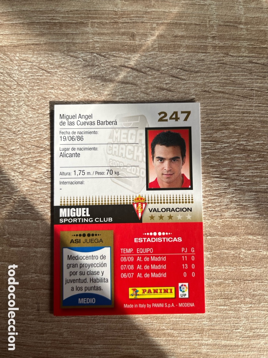 Cromos de f&uacute;tbol: 247 MIGUEL MEGACRACKS MGK 2009 2010 09 10 SPORTING DE GIJ&Oacute;N